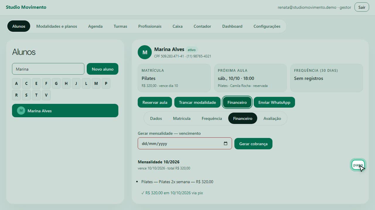 Pago e registrado. Nada de caderninho.